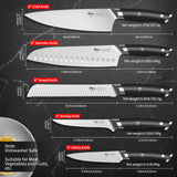 MAD SHARK Kitchen Knife Set, Professional Kitchen Knives 5PC Chef Knife Sets, German High Carbon Stainless Steel, Ultra Sharp Cooking Knives with Gift Box