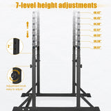 Bongkim Dip Bar, Heavy Duty Dip Station with 7 Height Levels, 800lbs Adjustable Parallel Bars for Tricep Dips Pull-Ups L-Sits Calisthenics Exercises Strength Training (Black)