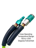 SYXQT Hybrid Air Hose 1/4-Inch,300 PSI Heavy Duty,Lightweight,Kink Resistant,All-Weather Flexibility with 1/4-Inch Aluminum Quick Coupler and Plug,Red (3/8''Hybrid Air Hose blue, 1/4''100FT)