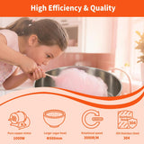 1000W Pink Cotton Candy Machine with 15" 2 Ounces Stainless Steel Bowl, Adjustable Temp Cotton Candy Maker, Nostalgia Candy Machine Dispenser with Sugar Scoop, for Home, Kids, Birthday (without cart)