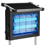 Solar Bug Zapper Outdoor, 4500V Mosquito Zapper Waterproof with Panel Sensor Electric Fly Zapper Rechargeable Mosquito Killer with 10FT Extension Cord, Fly Trap Ideal for Patio, Backyard, Camping