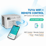8,000 BTU Window Air Conditioner,Cool Rooms Up to 350 Sq.Ft.,Smart Window AC Unit with Smartphone App or Remote Control,3 Fan Mode,Sleep&ECO Mode,Washable Filter,for Bedroom Apartment Office,New R32