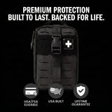 MY MEDIC MyFAK PRO Tactical IFAK Trauma Kit & First Aid Kit with Tourniquet - HSA FSA Items - Built in USA - Combat Medical Supplies, Trauma Pack & Molle Bag for Car, Truck, Vehicle, Boat & EDC, Black