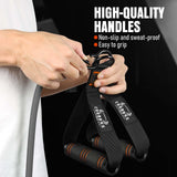 Resistance Bands with Handles, 225lb Exercise Bands for Working Out, Fitness Bands, Workout Bands with Door Anchor and Ankle Straps, Physical Therapy, Yoga