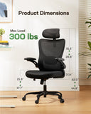 Marsail Ergonomic Office Chair: Office Desk Chair with High Back Mesh and Adjustable