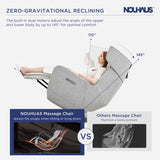 Nouhaus Orbit Heated Massage Chair,Full Body Massaging Zero-Gravity Leisure Recliner with Low-Noise 3D Massage and Dual Sound Systems Modern Massage Chairs (Elder White)
