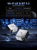 GMKtec Mini PC M8 Desktop Computer AMD Ryzen PRO 6650H (6C/12T 4.50Ghz) Dual NIC LAN 2.5GbE, 16GB LPDDR5 RAM + 512GB Hard Drive PCle SSD, Oculink, USB4, HDMI, USB-C