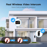 Wireless Doorbell Camera with 7" Touchscreen Monitor, 1080P Video Door Phone Intercom System 2.4G/5G WiFi, PIR Motion Detection, Local Storage, No Monthly Fee, 2-Way Audio, Night Vision, App Control