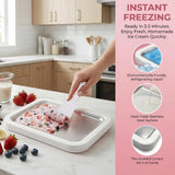 Rolled Ice Cream Maker Kit, At-Home Portable Ice Cream Roll Maker with Instant Freeze Plate & 2 Scrapers, DIY Homemade Ice Cream, Frozen Yogurt & Sorbet for couple & Adults, Family Fun