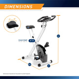 Marcy Foldable Exercise Bike with Adjustable Resistance for Cardio Workout and Strength Training NS-652 MARCY