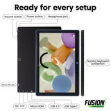 Fusion5 Built in USA 10.1” Windows 11 Professional Tablet PC FWIN232 PRO N5, 12GB RAM, 256GB SSD, Intel 13th Gen, Full HD Windows Tablet, USB C, HDMI - 2 Year Full Warranty with Accidental Damage