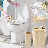 WSBArt 17PCS Bathroom Accessory Set Bathroom Set Beige Bathroom Accessories,Toilet Brush, Trash Can, Qtip Holder Dispenser& 3PCS Soap Dispenser