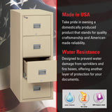 4 Drawer Legal & Letter Fire Safe File Cabinet, Key Lock, 1 Hour Fire Rated UL Rated & Water Resistant