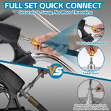 FIDISP 16.5" Pressure Washer Surface Cleaner, Heavy-Duty Stainless Steel, Dual Handle, 4500 PSI Max, 1/4" & 3/8" Quick Connect, 21-Piece Power Washer Attachment for Driveway, Concrete, Sidewalk, Floor