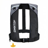 Owntop Inflatable Swim Vest for Adults, Low Profile Manual Swim Jacket, 24g CO2 Cylinder Included, D-Ring Attachment for Kayak, Fishing, Paddle Sports, Black