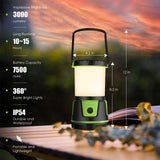 Camping Lantern 3000 High Lumens Battery-Powered Light with 5 Modes, 12'' Portable led Camping Lantern Cullaby