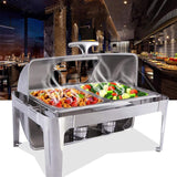 Buffet Servers and Warmers Chafing Dish Rectangular Food Warmer Container Hot Food, Electric Warming Tray Food Warmer, Food Heaters for Buffet, Banquets, House Parties,Visual Cover