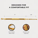 Soleus Personalized Stainless Steel Bracelet for Men - Custom Gold Friendship Bracelets, Christmas Gift for Him, Boyfriend, Father, Husband, Birthday, Anniversary, Groomsmen, Retirement Gifts