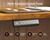 Electric L Shaped Standing Desk, 59 Inch Height Adjustable Stand Up Desk with Power Outlets ＆ Full Monitor Stand