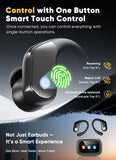 ZZU Wireless Earbuds, Smart Screen Case, Bluetooth 5.4, ENC Clear Calls