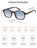 SOJOS Retro Square Polarized Sunglasses Womens Men SJ2674 Tortoise/Blue