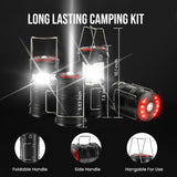 4 Pack Camping Lanterns Rechargeable and Battery Powered, Dual Power Source and 4 Mode Lantern Flashlight Lichamp