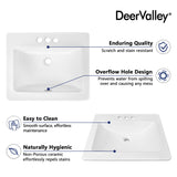 Bathroom Sink Under Counter Modern Art Basin with Overflow Deer Valley