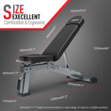 JOROTO Weight Bench, Adjustable Workout Bench Press, Foldable Strength Training Benches for Home Gym Full Body Workout, Incline Decline Flat Utility Workout Bench JOROTO