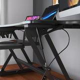 Mount-It! Standing Desk Converter, 48" Wide Sit Stand Desk Riser with Dual Gas Spring Handles