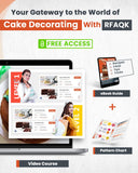 RFAQK 250 PCs Aluminum Cake Decorating Tools Kit with 12" Metal Turntable & Knife set-48 Numbered Icing Tips-3 Russian Piping Nozzles-Straight & Angled Spatula-Cake Leveler& Baking Supplies Tools