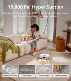 NARWAL Freo Z10 Robot Vacuum and Mop Combo, Tangle Free Robot Mop, 15,000Pa Suction, Adapts to Hard-to-Reach Areas, Self-Emptying, Mop Washing & Drying, Obstacle Avoidance, for Pet Hair & Hard Floor