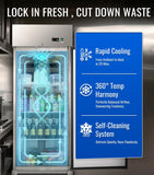 27" W Commercial Refrigerator, 23.6Cu.ft Reach-In Single Door Stainless Steel commercial fridge, 3 Shelves, Fan Cooling, Auto Defrost