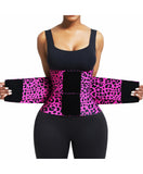 FeelinGirl Workout Waist Trainer Underbust Girdle Corsets Cincher Hourglass Corset Body Shaper for Women Rose Leopard L
