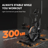 YOSUDA Pro Cardio Climber Stepping Elliptical Machine, 3-in-1 Elliptical Machine Stair Stepper Trainer, Total Body Fitness Cross Trainer with Quiet Magnetic Driving System, 16 Resistance YOSUDA