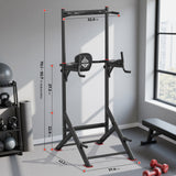 SPORTSROYALS PT2 Power Tower Pull Up Bar Station, 450LBS Stable Pull Up Dip Station for Home Gym Strength Training Equipment | FED Fitness