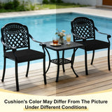 downluxe Waterproof Outdoor Chair Cushions Set of 4, 19" x 19" x 3" Patio Chair Cushion with Non-Slip Ties & Handle