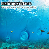 24pcs Sinkers Fishing Weights Coin Disc Sinker Fishing Sinkers Weights  (B-3oz-24pack) Bnqoe