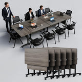 Folding Conference Table with Wheels, Conference Room Table, Modern Rolling Training Tables