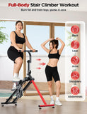YOLEO Adjustable Resistance Stair Steppers for Exercise at Home, Folding Cardio Stairmaster with 3 Workout Modes & Oversized Pedal,90% Pre-Assembled Stair Climber with Handlebar for Full Body Workout
