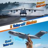 AIGIMU RC Airplane, RC Plane Ready to Fly, 2CH C-17 Remote Control Airplane with 6-axis Gyro Stabilizer Globemaster III Military Transport Aircraft for Beginners Boys Kids Adults