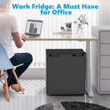 Electactic 1.7 Cu.ft Mini Fridge with Freezer, Compact Refrigerator, Single Reversible Door, Ultra Quiet, Black