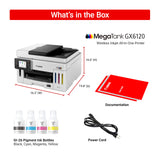 Canon Megatank GX6120 Wireless All-in-One Printer, Print, Scan and Copy, White
