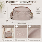 Small Crossbody Bags for Women Multi-Pocket Shoulder Purse (Khaki Brown)