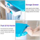 Bsetain Utility Cart Organizer Service Cart ABS Medical Hanging Filing Cabinet with Locking Wheels & Drawer - Large Rolling File Carts
