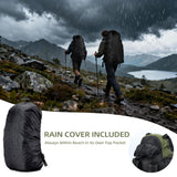 LibSkyln 90L Hiking Backpack, Camping Travel Backpack with Rain Cover Lightweight Travel Daypack for Climbing Camping Touring (Green)