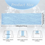 8 Pack Baby Blue 17 x 108 Inch Cheesecloth Table Runner - Boho Gauze Sheer Fabric for Wedding Baby Shower Party Home Decor