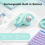 seenda Wireless Trackball Mouse, Ergonomic Bluetooth Rollerball Mouse,Green