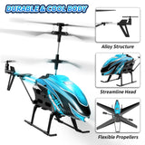 Dwi Dowellin RC Helicopter, Remote Control Helicopter Toy for Kids with 26 Mins Flight(2 Batteries), 8 Light Modes,Easy Control for Boys Girls Age 8-12(Blue)