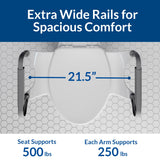 Bemis Assist Toilet Seat with Built-in Support Handles, Hinges Never Loosen, Fits Round and Elongated