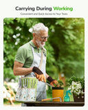 All-in-One Garden Tool Set, 11-Piece Heavy Duty Gardening Tools with Ergonomic Canvas Shoulder Crossbody Bag